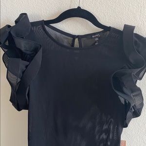 NWT Black Mesh Bodysuit
